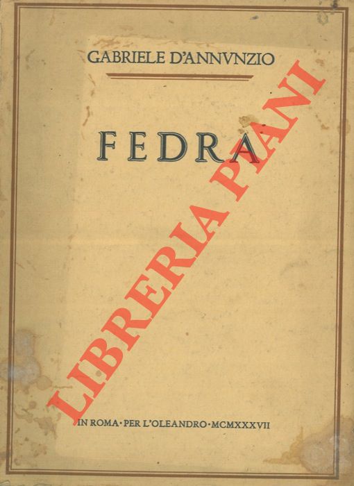D'ANNUNZIO Gabriele - - Fedra.