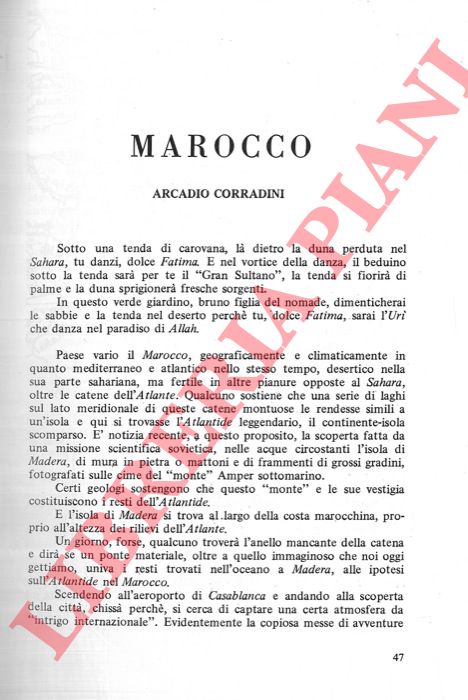 CORRADINI Arcadio - - Marocco.