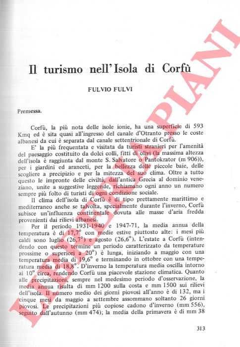 FULVI Fulvio - - Il turismo nell'isola di Corf.