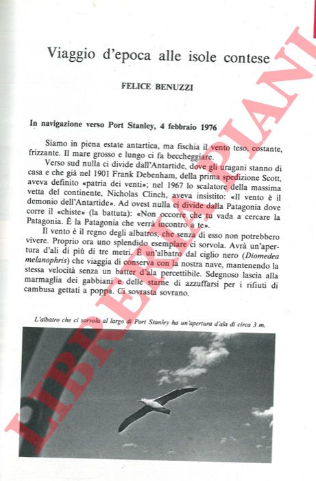 BENUZZI Felice - - Viaggio d'epoca alle isole contese.