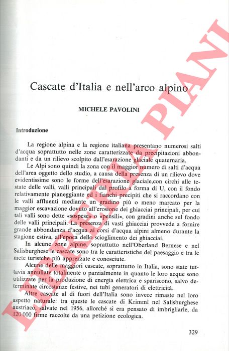 PAVOLINI Michele - - Cascate d'Italia e nell'arco alpino.