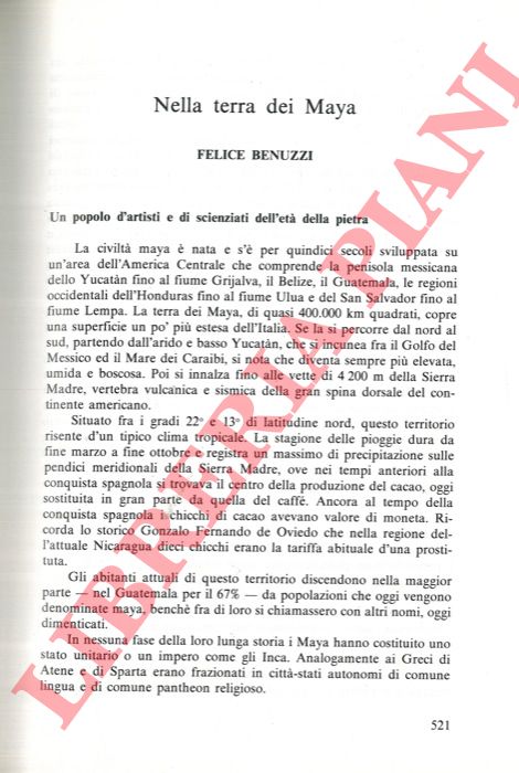 BENUZZI Felice - - Nella terra dei Maya.