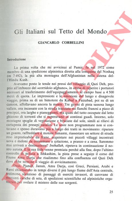 CORBELLINI Giancarlo - - Gli Italiani sul Tetto del Mondo.