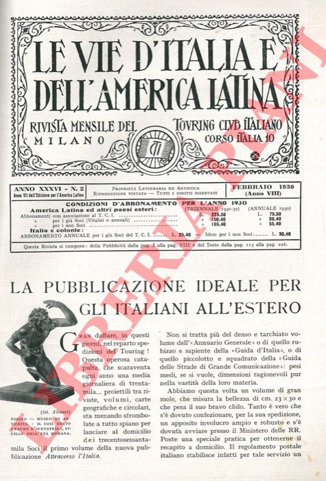BANDINI BUTI Antonio - - La pubblicazione ideale per gli Italiani all'estero.