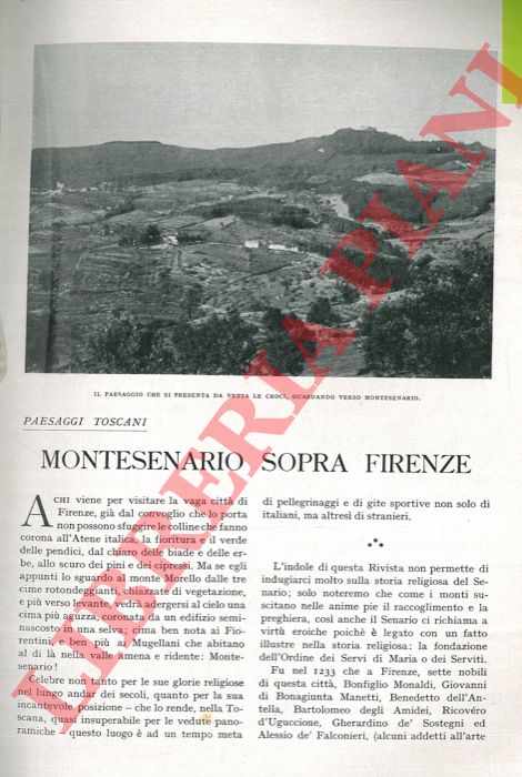 SALIMBENI Luigi M. - - Montesenario sopra Firenze.