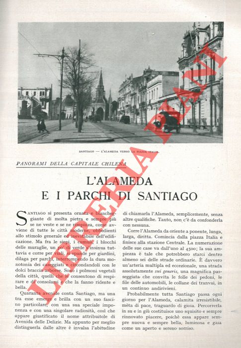 TEGANI Ulderico - - L'Alameda e i parchi di Santiago.