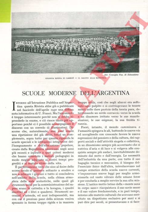 SPIGA Carlo - - Scuole moderne dell'Argentina.