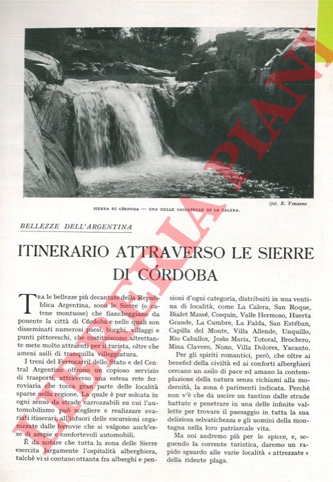 SYLVA Manuel - - Itinerario attraverso le Sierre di Cordoba.