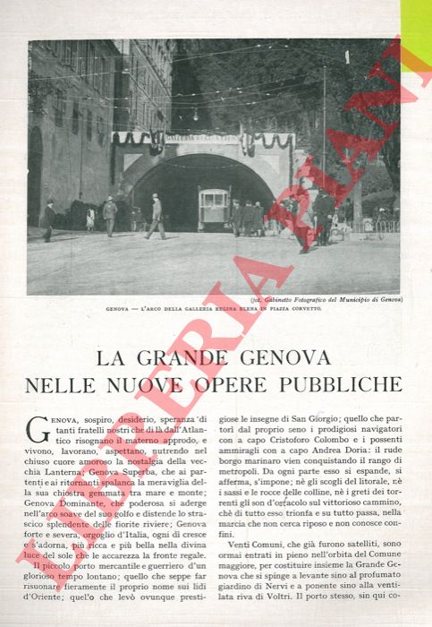 PICCININI Angelo - - La grande Genova nelle nuove opere pubbliche.
