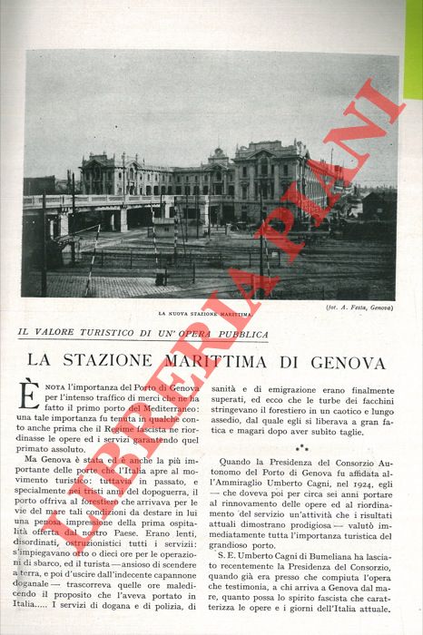 IMPERATORI Ugo E. - - La stazione marittima di Genova.