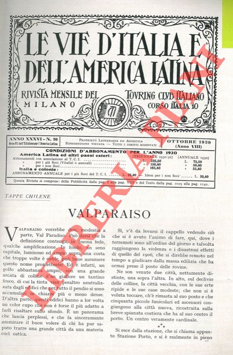 TEGANI Ulderico - - Valparaiso.