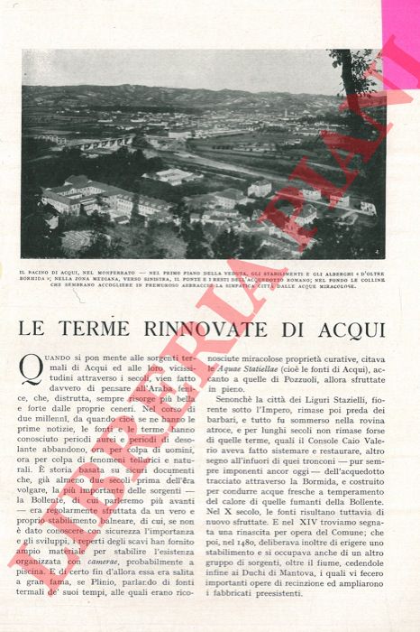 SANDRI Giacomo - - Le terme rinnovate di Acqui.