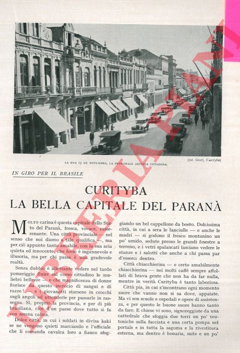 TEGANI Ulderico - - Curityba la bella capitale del Paran.