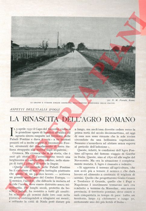 INCISA Secondo - - La rinascita dell'Agro Romano.