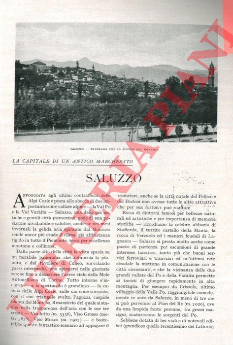 BERSANETTI Alda - - La capitale di un antico marchesato. Saluzzo.