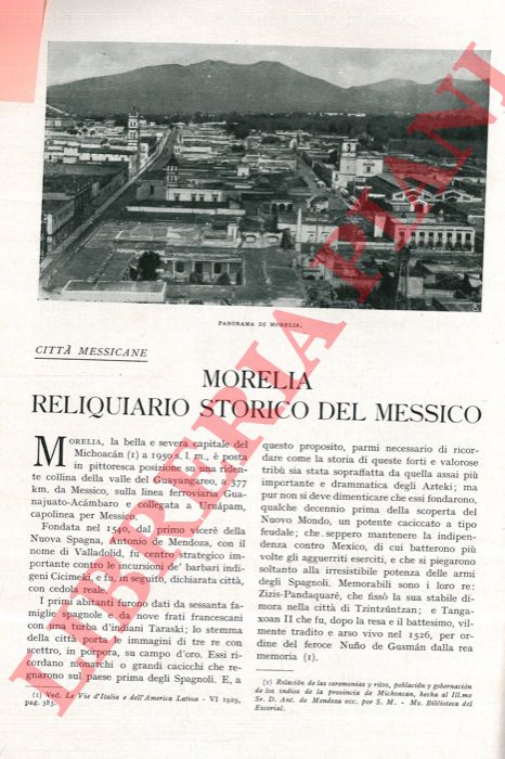 CALLEGARI G. V. - - Citt messicane. Morelia reliquario storico del Messico.