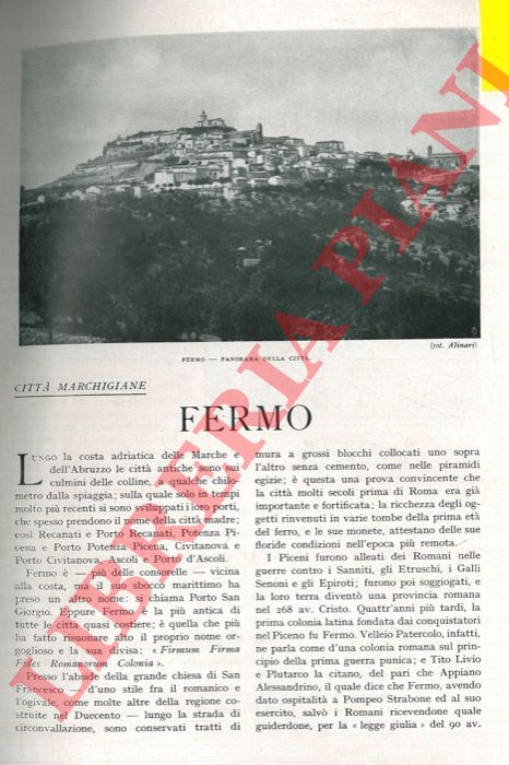 DE' PASSERA Gino - - Citt marchigiane. Fermo.