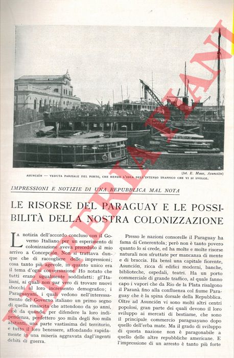 DONNICI ROMEO Umberto - - Le risorse del Paraguay e le possibilit della nostra colonizzazione.