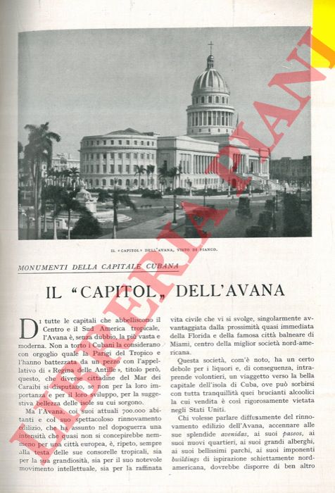 JANSEN P. G. - - Il 'Capitol' dell'Avana.
