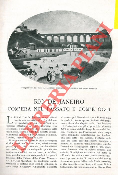 ORTEIS Fr. - - Rio de Janeiro. Com'era nel passato e com' oggi. Com' oggi e come sar domani.