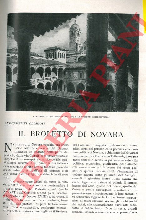 GIOVANNETTI Romolo - - Il Broletto di Novara.
