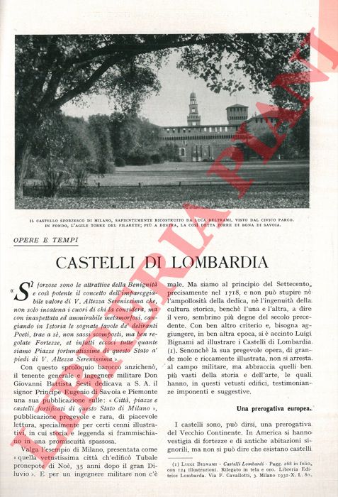 FERRARI Giuseppe - - Castelli di Lombardia.