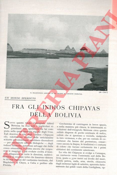 GUFFANTI A. A. - - Fra gli indios della Bolivia.