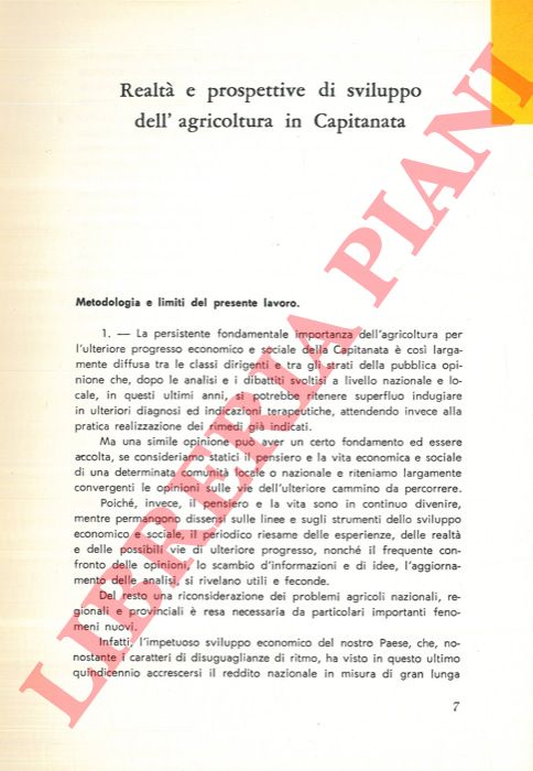 SCARDACCIONE Decio - - Realt e prospettive di sviluppo dell'agricoltura in Capitanata.