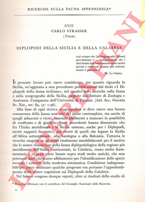 RIVOSECCHI Leo - - Una nuova stazione appenninica di Prosimulium conistylum Rubz. Contributo alla conoscenza dei Simulidi italiani.