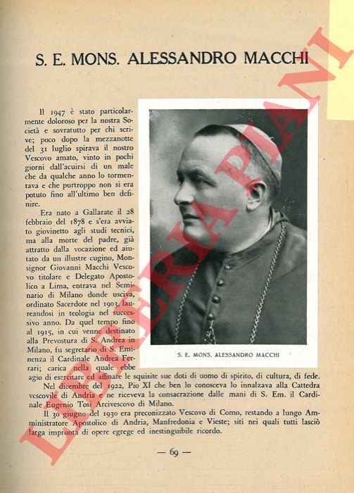 FRIGERIO Federico - - S.E. Mons. Alessandro Macchi.