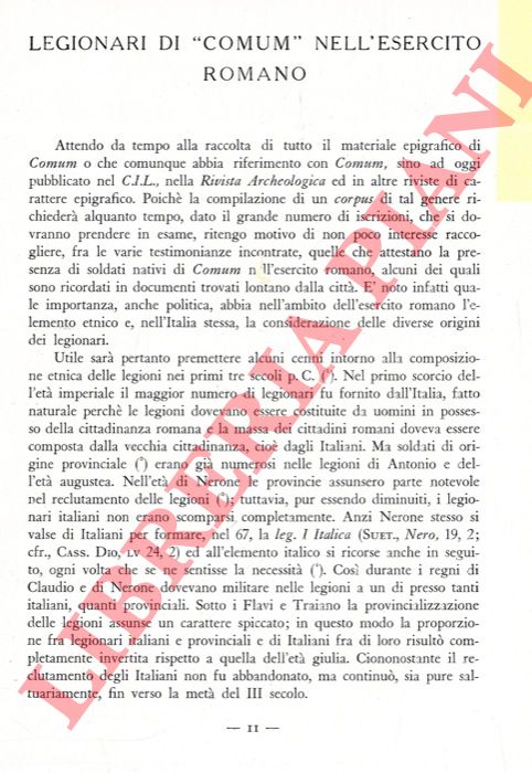CERUTI Federico - - Legionari di 'Comum' nell'esercito romano.