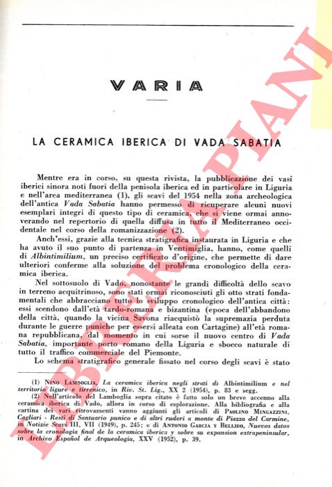 GROSSO Graziana - - La ceramica iberica di Vada Sabatia.
