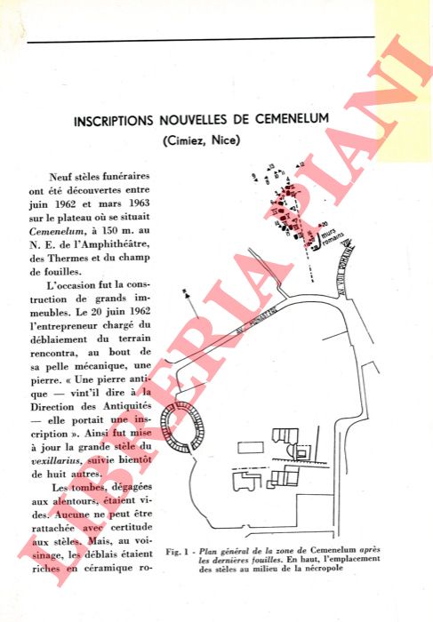 LAGUERRE G. - - Inscriptions nouvelles de Cemenelum (Cimiez, Nice) .