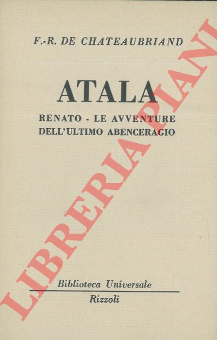 CHATEAUBRIAND Franois Ren de - - Atala.