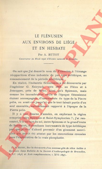 RUTOT A. - - Le Flnusien aux environs de Lige et en Hesbaye.