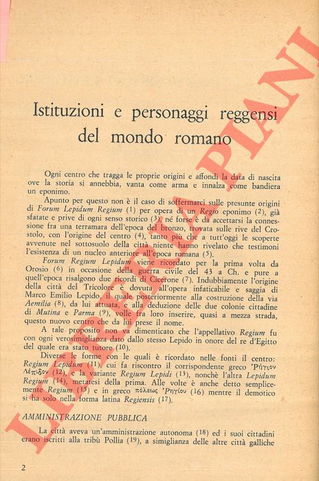 CORRADI CERVI Maurizio - - Istituzioni e personaggi reggensi del mondo romano.