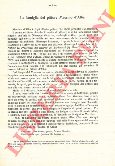 BAUDI DI VESME Alessandro - - La famiglia del pittore Macrino d'Alba.