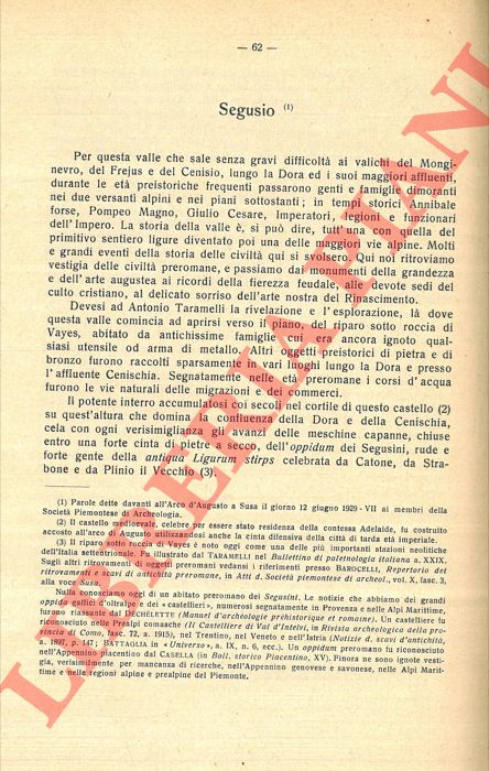 BAROCELLI Piero - - Segusio.