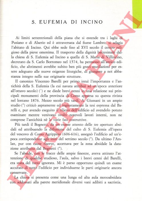 MAZZA Sandro - - S. Eufemia di Incino. Chiesa matrice di S. Eufemia di Incino in Erba.