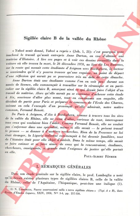 DARTON Anne - - Sigille claire B de la valle du Rhone.