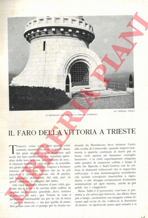 BRAMBILLA E. - - Il Faro della Vittoria a Trieste.