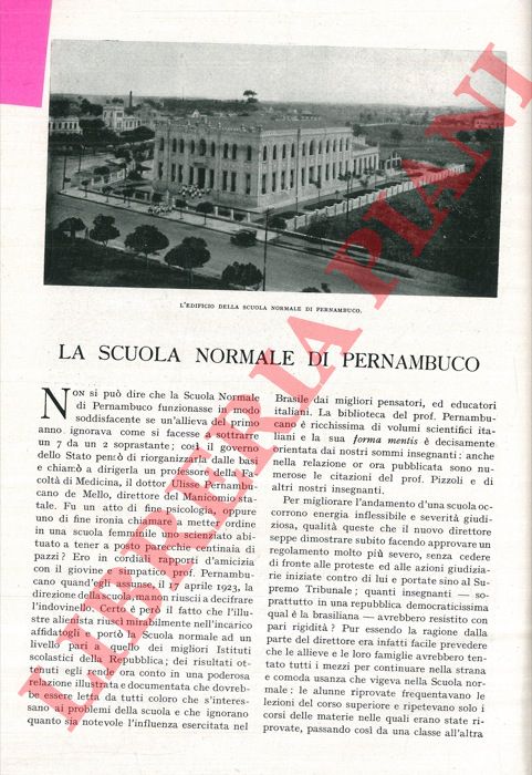 G. D. P. - - La Scuola Normale di Pernambuco.