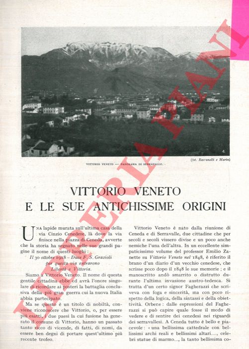 GRASSO E. - - Vittorio Veneto e le sue antichissime origini.