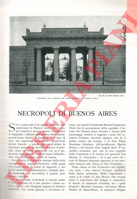 - - Necropoli di Buenos Aires.