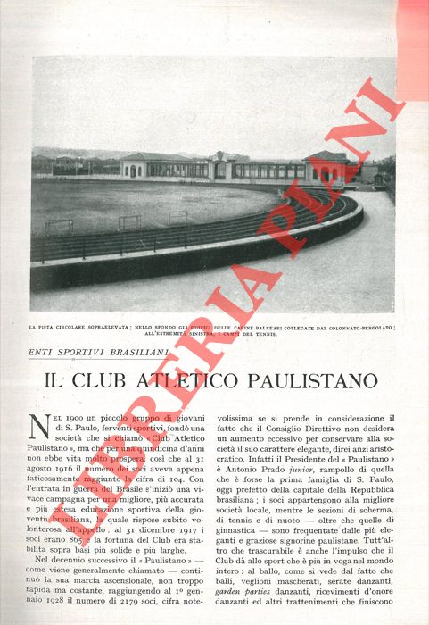 BRAMBILLA Ezio - - Il Club Atletico Paulistano.