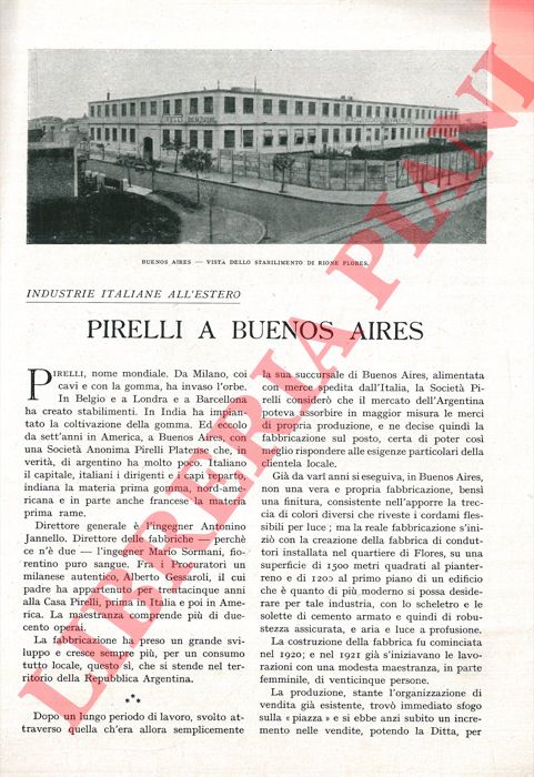 - - Pirelli a Buenos Aires.