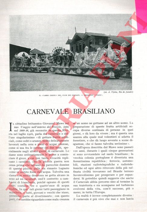 BRAMBILLA E. - - Carnevale brasiliano.