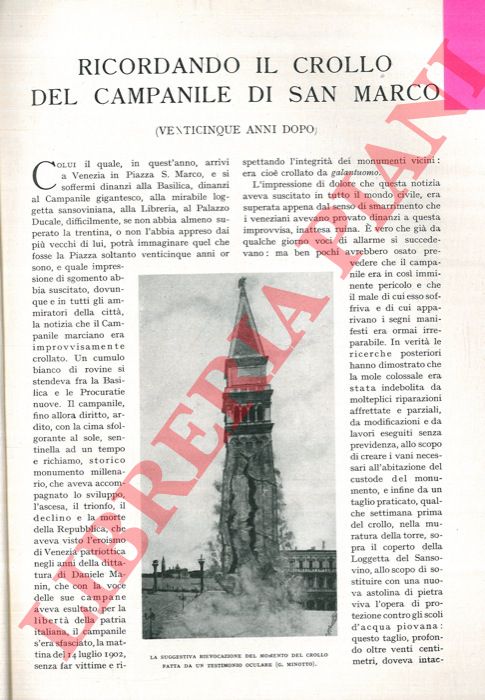 S. P. N. - - Ricordando il crollo del campanile di San Marco.