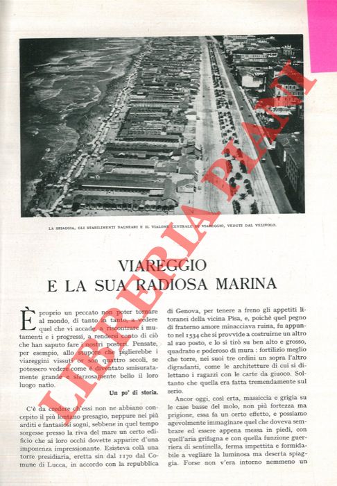 TEGANI Ulderico - - Viareggio e la sua radiosa marina.