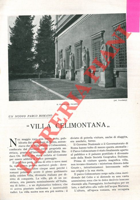 ORAZI Vittorio - - Villa Celimontana.